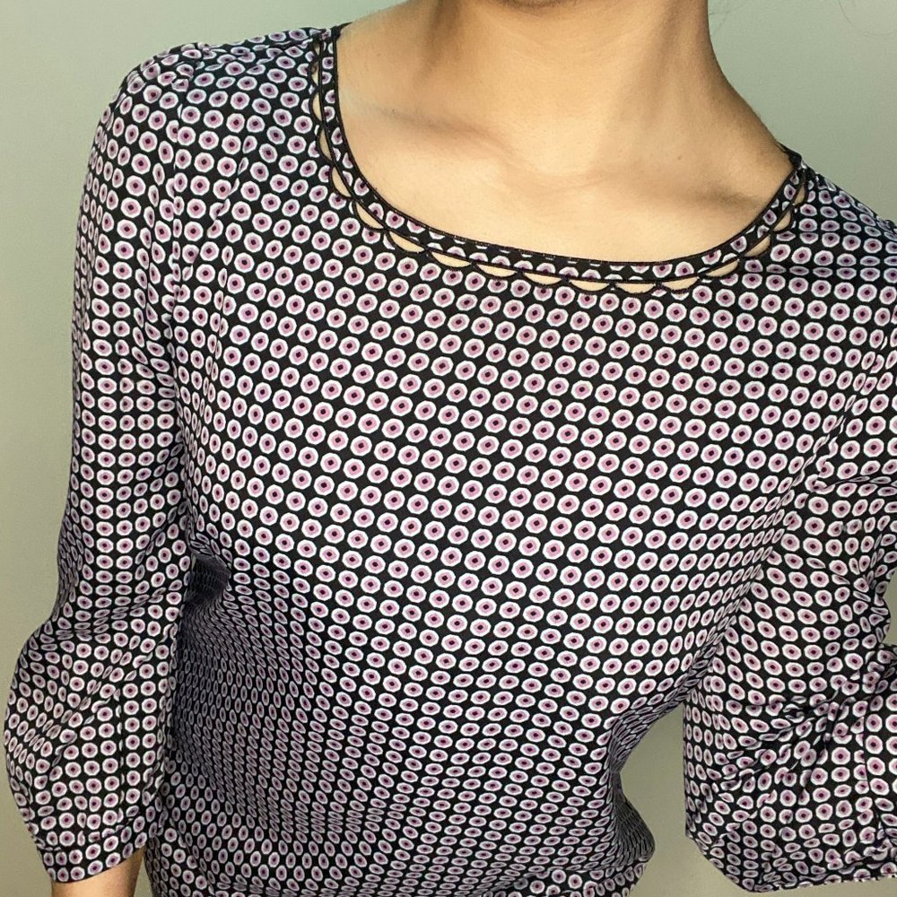 J. Crew Geometric Pattern Blouse - Picture 3 of 4